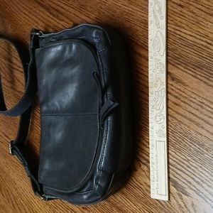 Lucky Brand Navy Leather Crossbody Excellent Condition